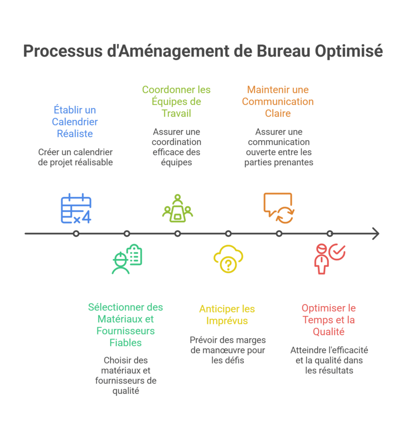Comment réduire les délais de travaux pour un aménagement de bureau ?